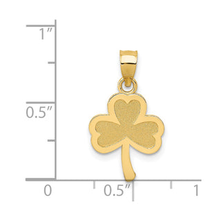 14k Yellow Gold 3 Leaf Clover Pendant