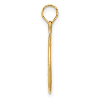 14k Yellow Gold Filigree Round Pendant