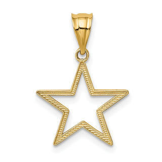 14k Yellow Gold Star Pendant