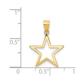 14k Yellow Gold Star Pendant
