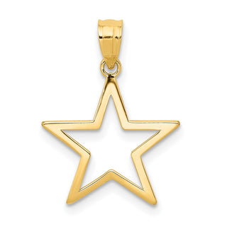 14k Yellow Gold Star Pendant