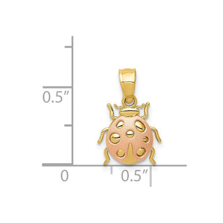 14k Yellow and Rose Gold Ladybug Pendant