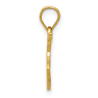 14k Yellow Gold Hummingbird Pendant K4831