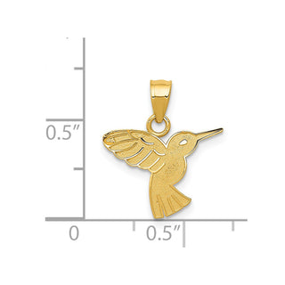 14k Yellow Gold Hummingbird Pendant K4831