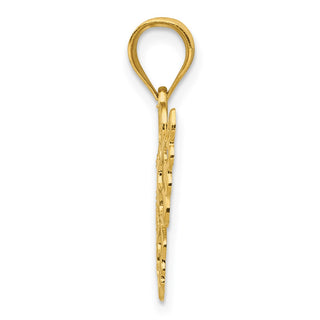 14k Yellow Gold Butterfly Pendant K4837