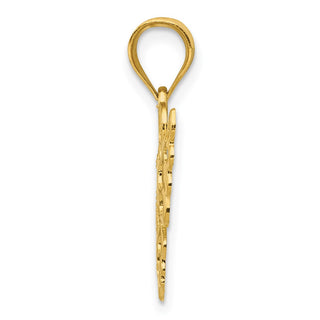 14k Yellow Gold Butterfly Pendant K4837