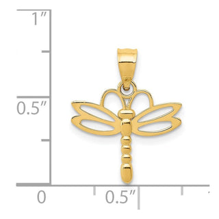 14k Yellow Gold Dragonfly Pendant K4851