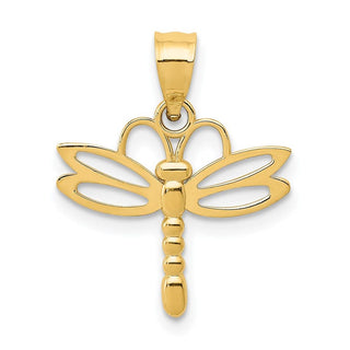 14k Yellow Gold Dragonfly Pendant K4851