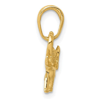 14k Yellow Gold Polished Elephant Pendant