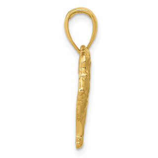 14k Yellow Gold Lion Pendant K4867