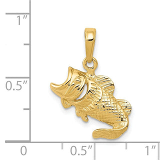 14k Yellow Gold Small Fish Pendant