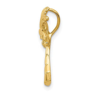 14k Yellow Gold Palm Tree Slide Pendant K4914