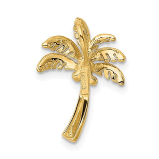 14k Yellow Gold Palm Tree Slide Pendant K4914