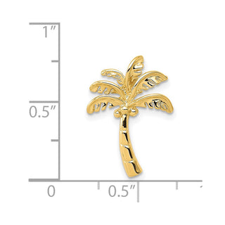 14k Yellow Gold Palm Tree Slide Pendant K4914