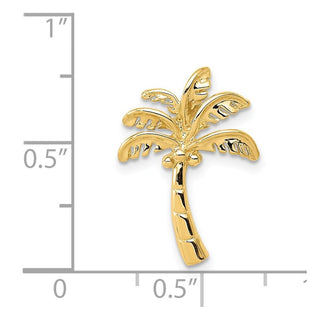 14k Yellow Gold Palm Tree Slide Pendant K4914