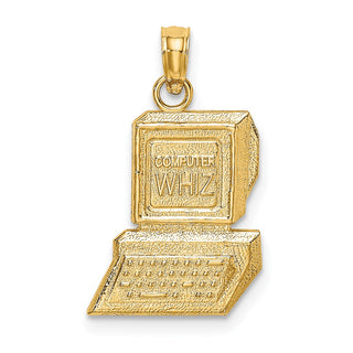 14k Yellow Gold COMPUTER WHIZ Pendant