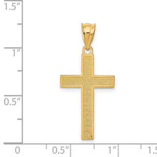 14k Yellow Gold Cross Pendant K4976