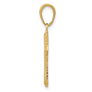 14k Yellow Gold Passion Cross Pendant K5046