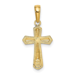 14k Yellow Gold Passion Cross Pendant K5046