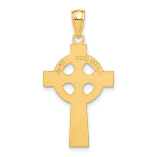 14k Yellow Gold Celtic Cross Pendant K5048