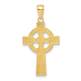 14k Yellow Gold Celtic Cross Pendant K5048