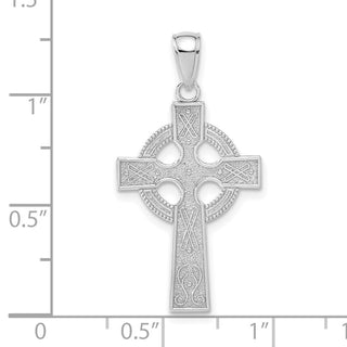 14k White Gold Celtic Cross Pendant K5048W