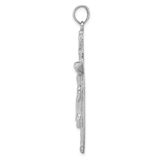 14k White Gold INRI Crucifix Pendant K5061W