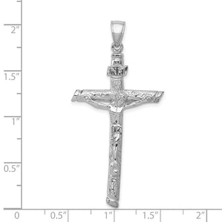 14k White Gold INRI Crucifix Pendant K5061W