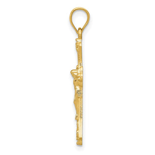 14k Yellow Gold Crucifix Pendant K5075