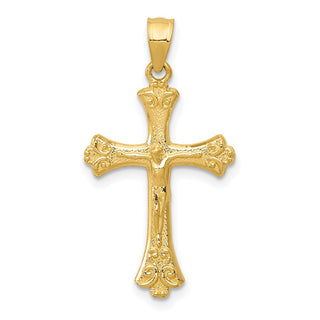 14k Yellow Gold Crucifix Pendant K5075