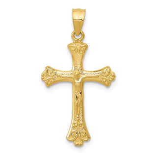 14k Yellow Gold Crucifix Pendant K5075