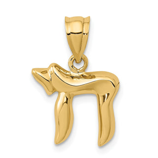 14k Yellow Gold Chai Charm