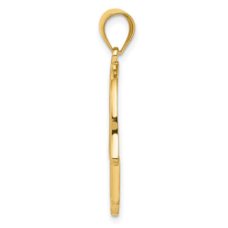 14k Yellow Gold Filigree Hamsa Pendant