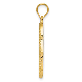14k Yellow Gold Hamsa with Star Of David Pendant