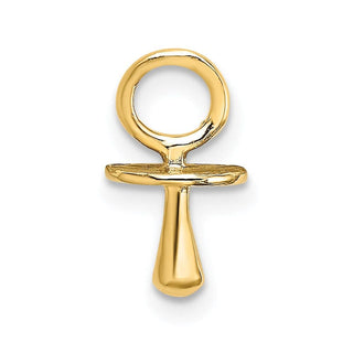 14k Yellow Gold Polished 3-D Pacifier Pendant