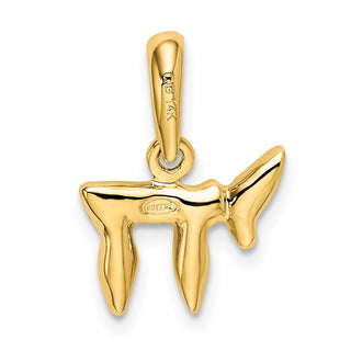 14k Yellow Gold Chai Pendant K527