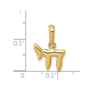 14k Yellow Gold Chai Pendant K527