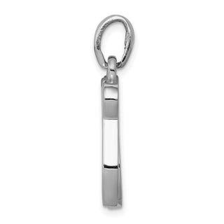 14K White Gold Chai Life Pendant