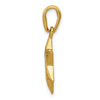 14k Yellow Gold Star Of David Pendant K531