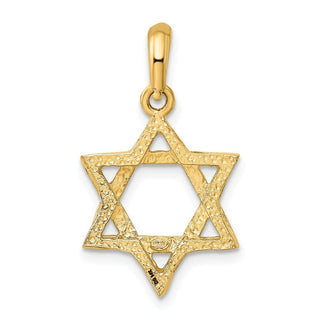 14k Yellow Gold Star Of David Pendant K532