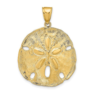 14k Yellow Gold Sand Dollar Pendant K5377