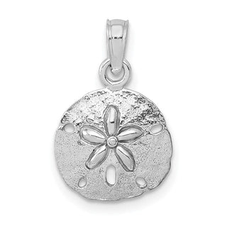 14k White Gold Polished Sand Dollar Pendant K5379W
