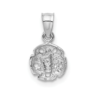 14k White Gold Sand Dollar Pendant K5381