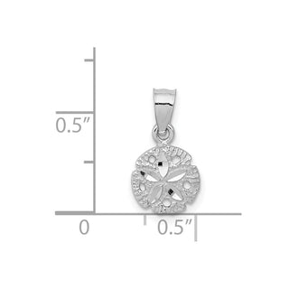 14k White Gold Sand Dollar Pendant K5381