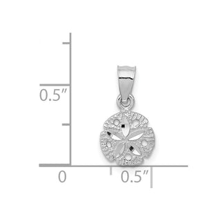 14k White Gold Sand Dollar Pendant K5381