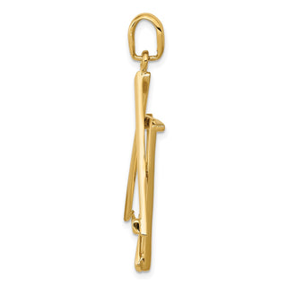 14k Yellow Gold Star Of David Pendant K541