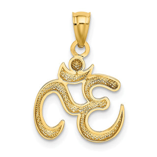 14k Yellow Gold Polished Om Symbol Pendant K5437
