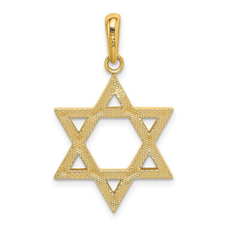 14k Yellow Gold Star Of David Pendant K544