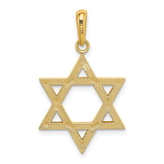 14k Yellow Gold Star Of David Pendant K544