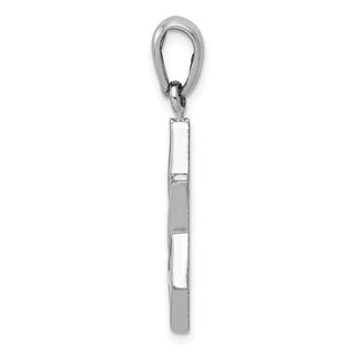 14k White Gold Star Of David Pendant K545